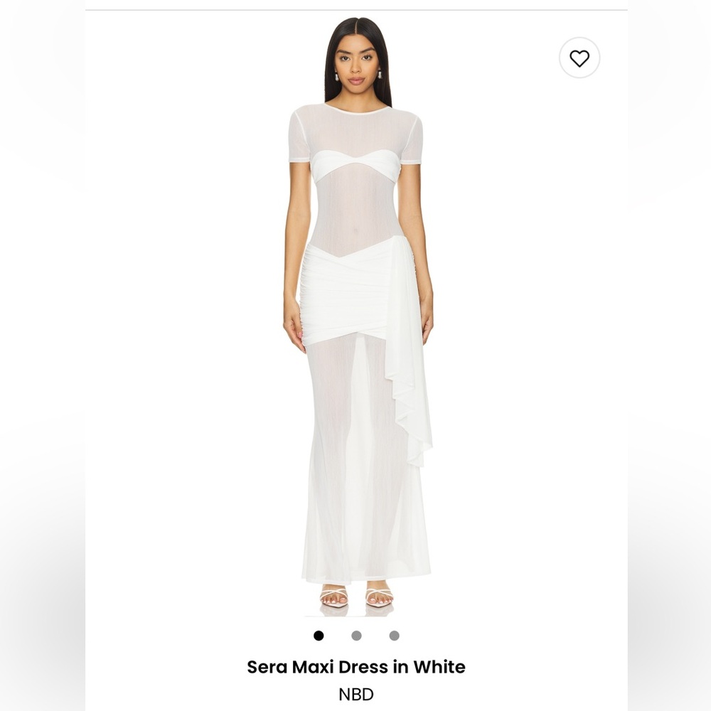 NBD White Sera Maxi Dress
